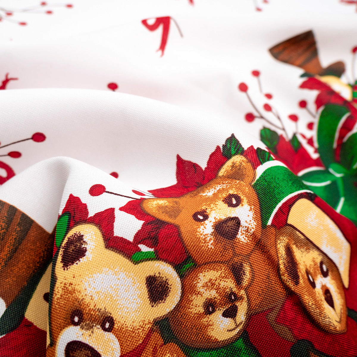 MANTELERIA NAVIDAD ROJO CARMESI