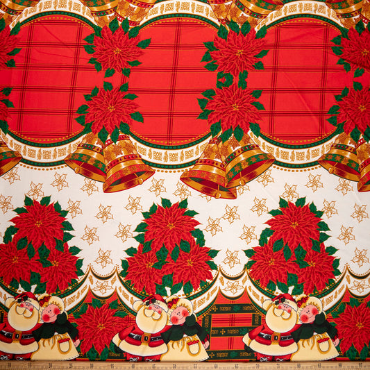 MANTELERIA NAVIDAD ROJO CARMESI