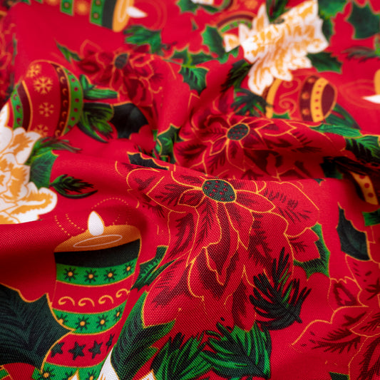 MANTELERIA NAVIDAD ROJO MARTE