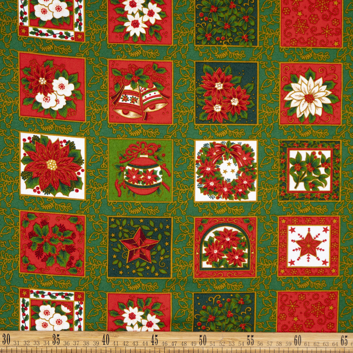 MANTELERIA NAVIDAD VERDE FRIJOL