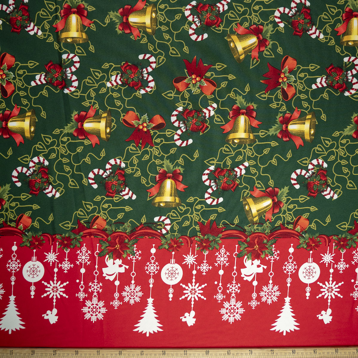 MANTELERIA NAVIDAD VERDE FRIJOL