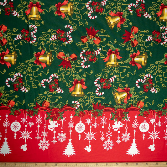 MANTELERIA NAVIDAD VERDE FRIJOL