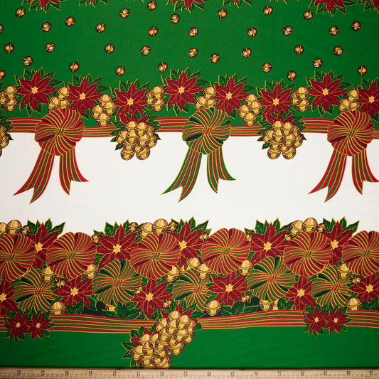 MANTELERIA NAVIDAD VERDE FRIJOL