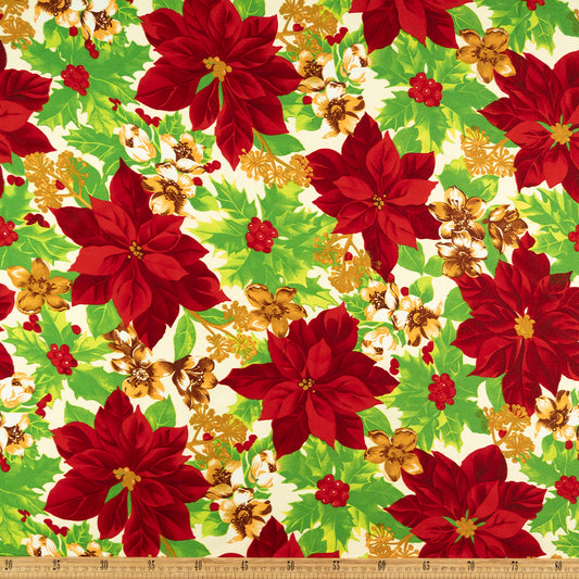 MANTELERIA NAVIDAD VAINILLA CREMA