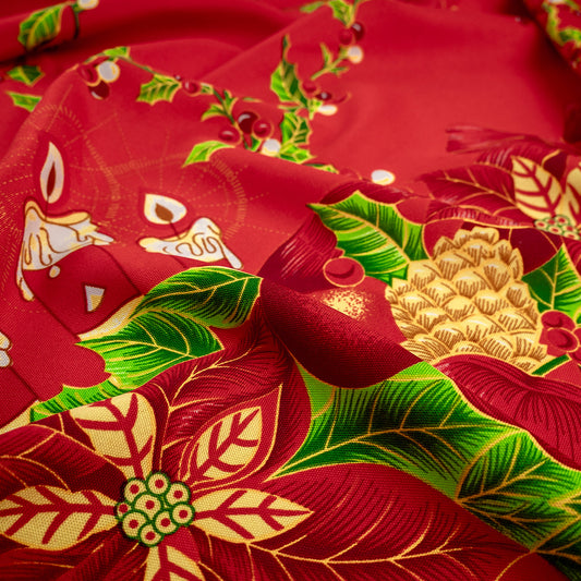 MANTELERIA NAVIDAD ROJO PEPPER CON GUARDAS DECORATIVAS