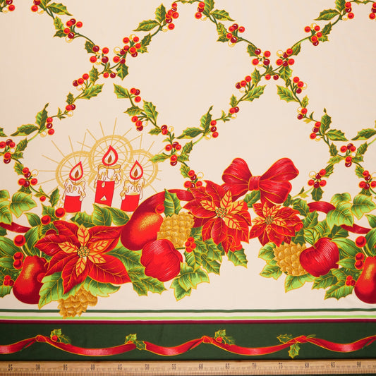 MANTELERIA NAVIDAD VERDE FRIJOL