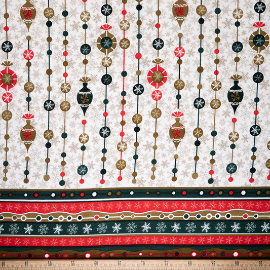 MANTELERIA NAVIDAD VERDE VERDANT CORTINAS DECORATIVA DE ESFERAS