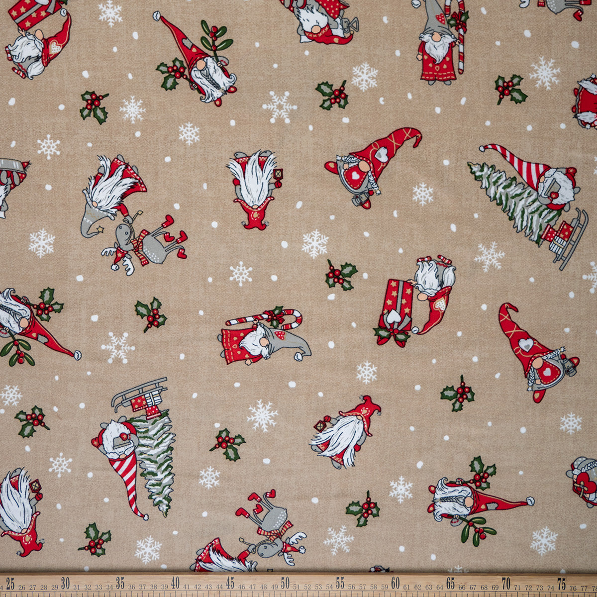 MANTELERIA NAVIDAD BEIGE RUSTICO NAVIDEÑO