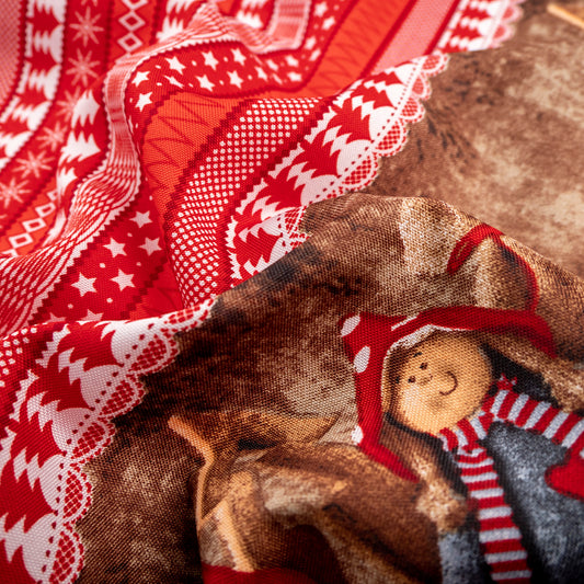 MANTELERIA NAVIDAD ROJO CARMESI