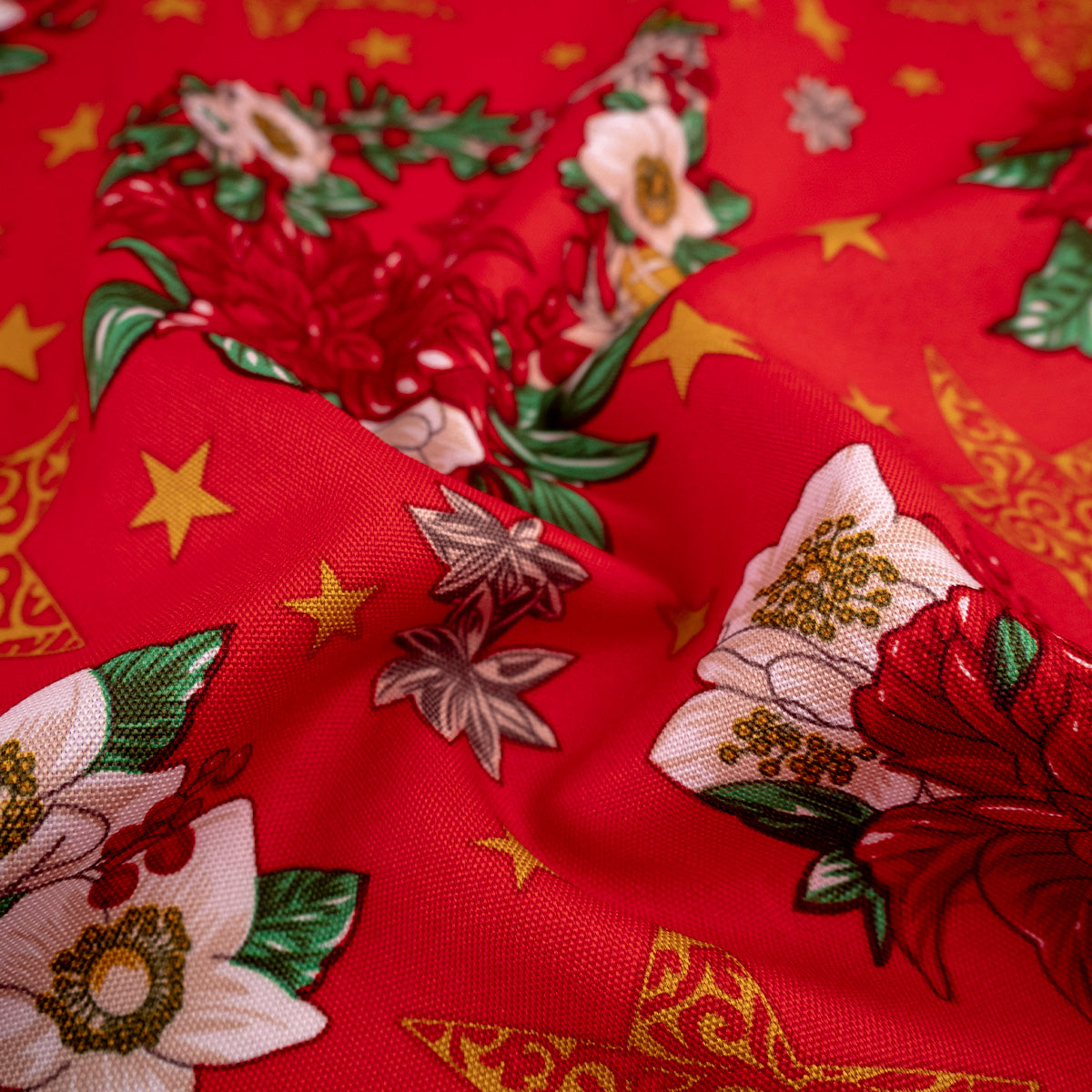 MANTELERIA NAVIDAD ROJO CARMESI