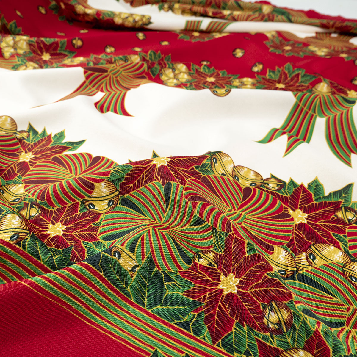 MANTELERIA NAVIDAD ROJO CARMESI