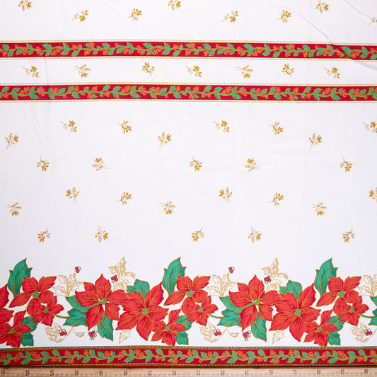 MANTELERIA NAVIDAD BLANCO BRILLANTE