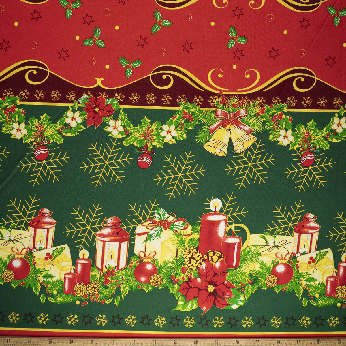 MANTELERIA NAVIDAD VERDE FRIJOL