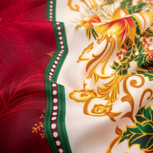 MANTELERIA NAVIDAD BORDO RODODENDRO