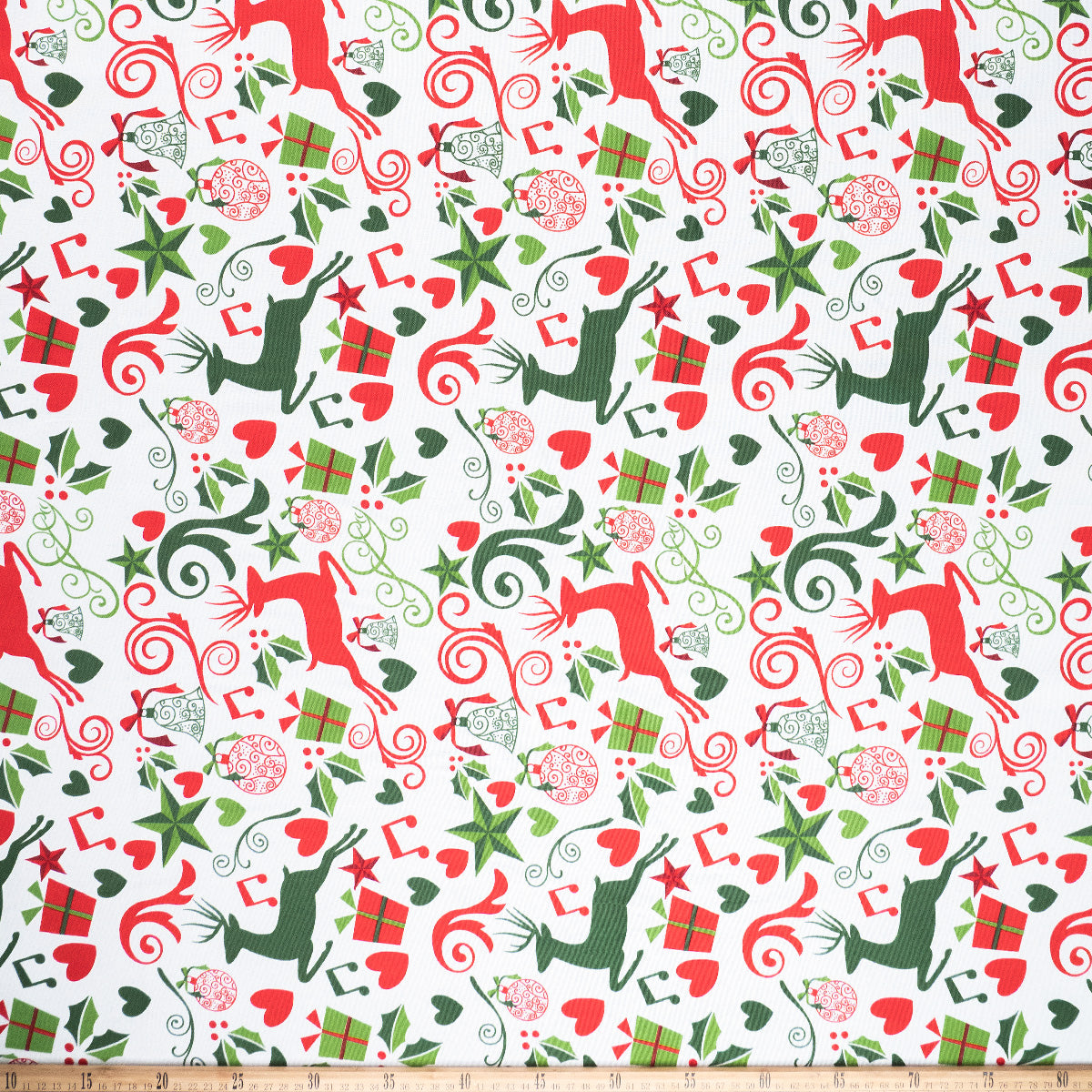 MANTELERIA NAVIDAD BLANCO BRILLANTE RENOS, REGALES Y FLORES