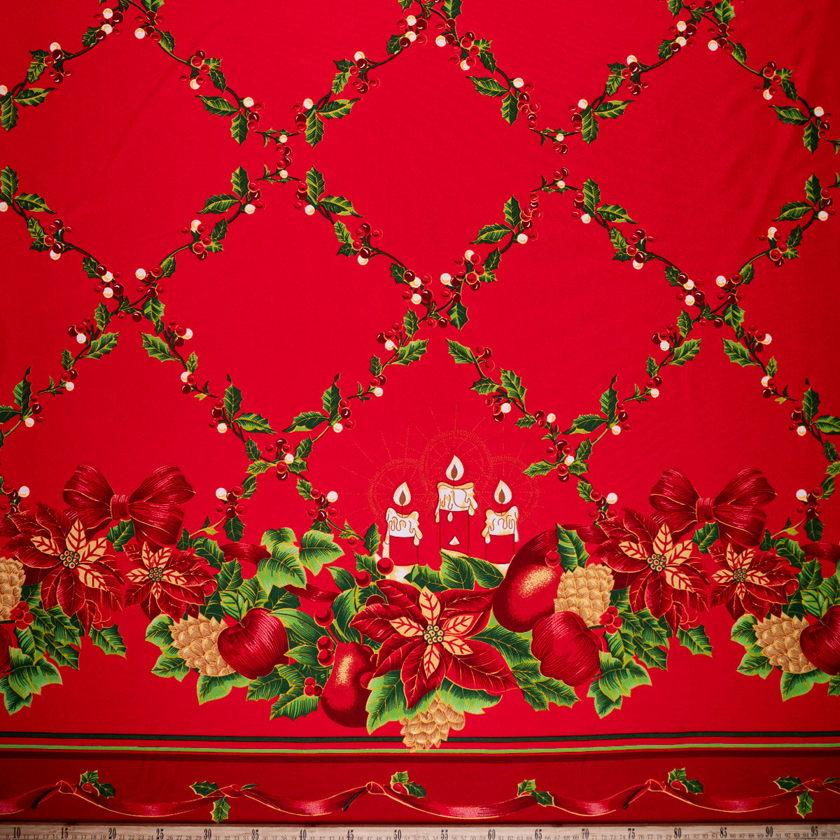 MANTELERIA NAVIDAD ROJO CARMESI