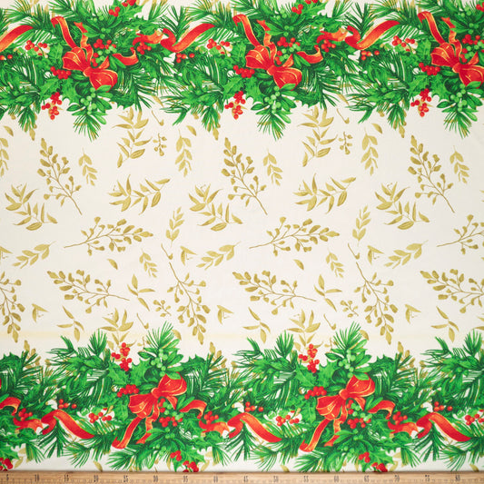 MANTELERIA NAVIDAD VAINILLA CREMA