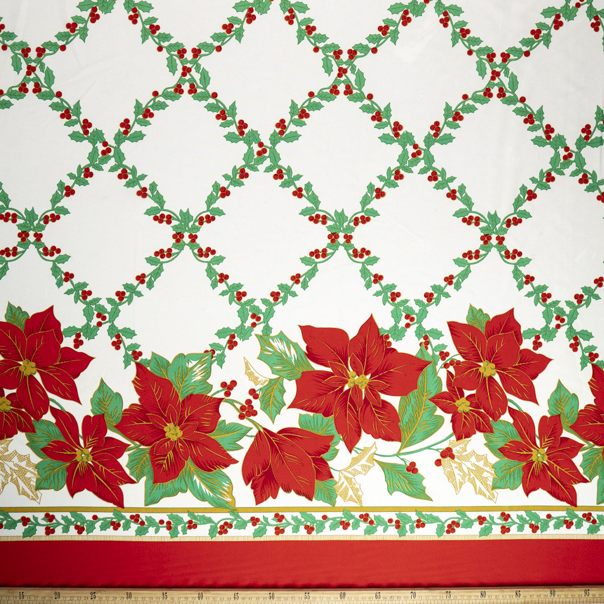 MANTELERIA NAVIDAD BLANCO BRILLANTE