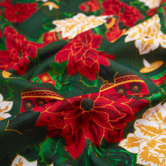 MANTELERIA NAVIDAD VERDE VERDANT