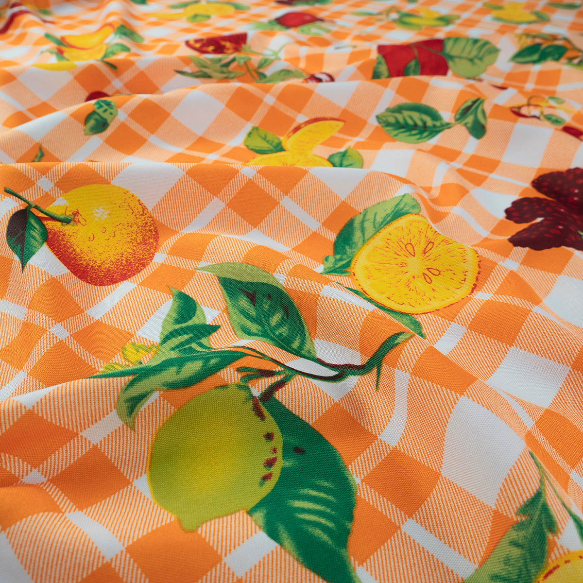 MANTELERIA ESTAMPADA NARANJA EXUBERANTE CRUADRILLE FRUTAL