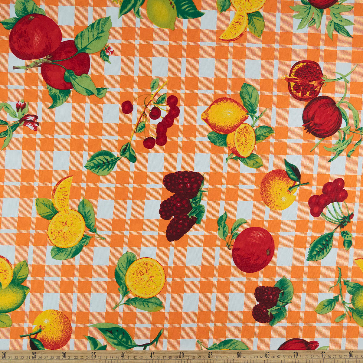MANTELERIA ESTAMPADA NARANJA EXUBERANTE CRUADRILLE FRUTAL