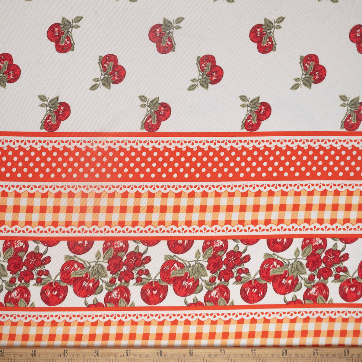 MANTELERIA ESTAMPADA CORAL GLOW FRUTAS Y GUARDAS