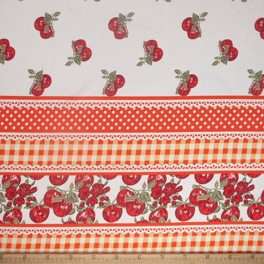 MANTELERIA ESTAMPADA CORAL GLOW FRUTAS Y GUARDAS