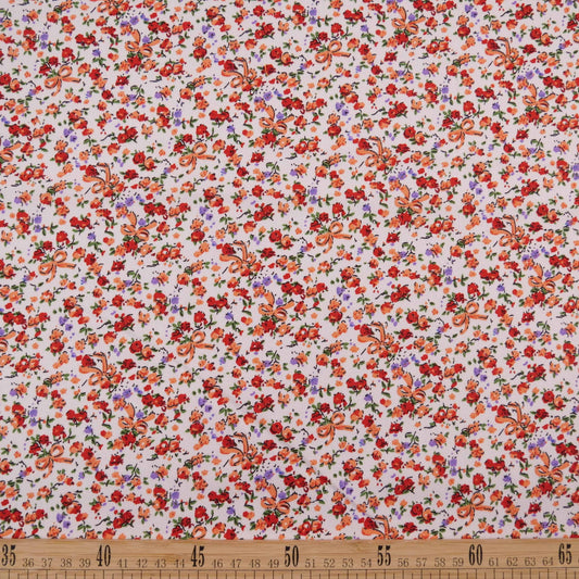 MANTELERIA ESTAMPADO SALMON ANTIGUO FLORES PEQUEÑAS