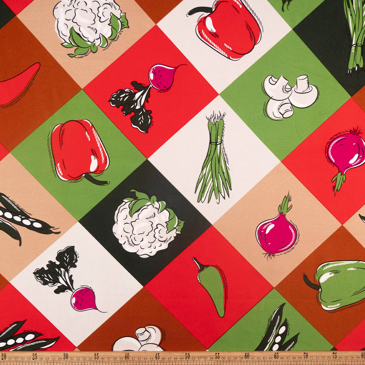 MANTELERIA ESTAMPADA BEIGE LANA CON FRUTAS