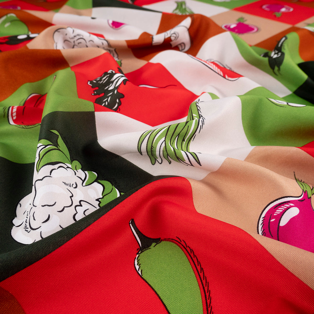 MANTELERIA ESTAMPADA BEIGE LANA CON FRUTAS