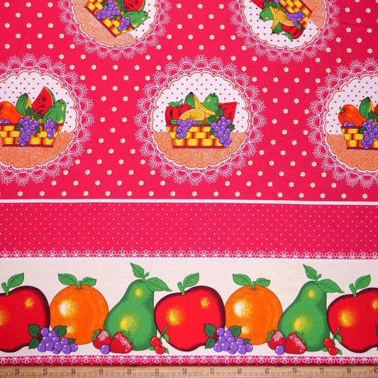 MANTELERIA ESTAMPADA FUCSIA REMOLACHA