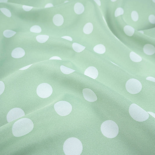 MANTELERIA ESTAMPADA VERDE AGUA BROOK  A MOTAS