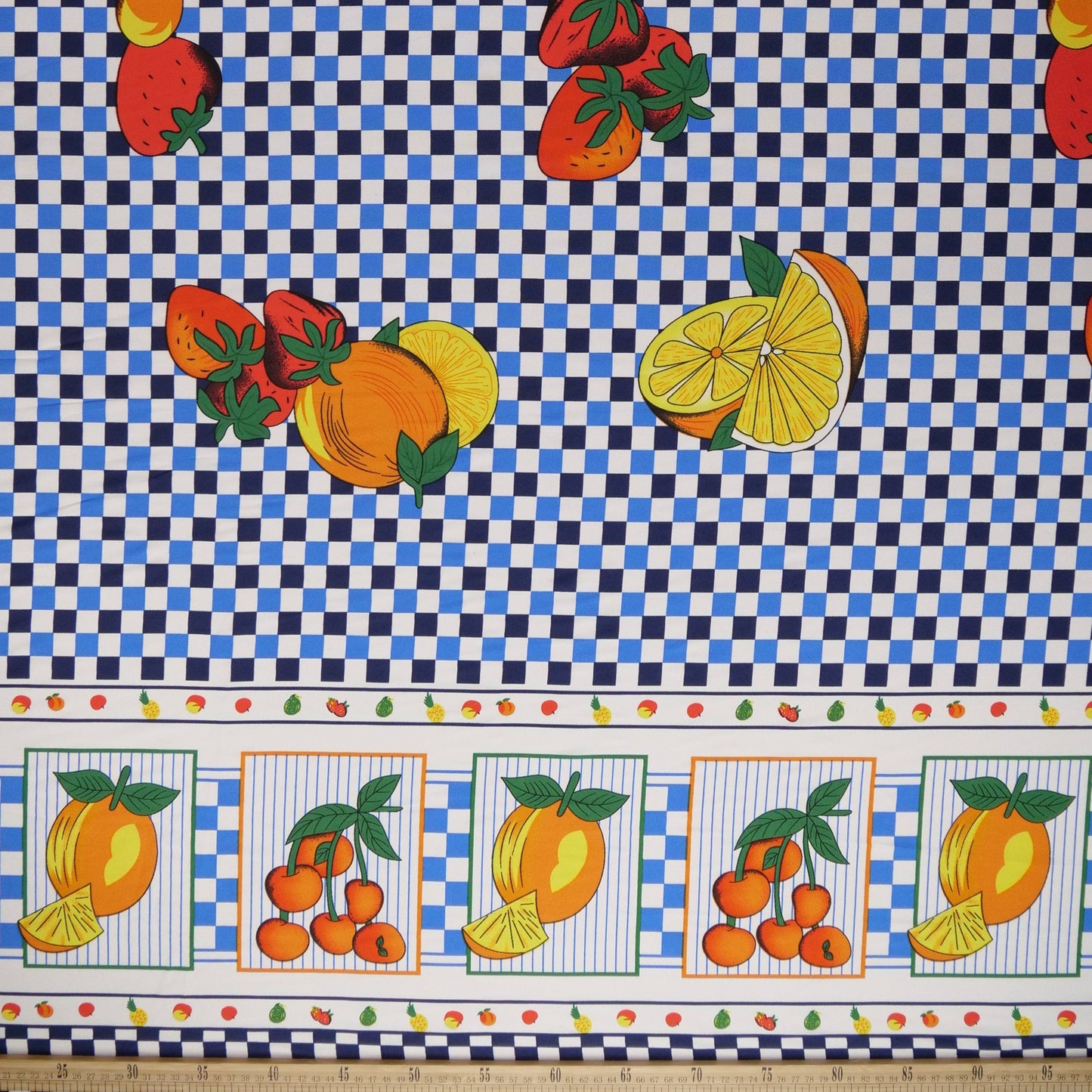 MANTELERIA ESTAMPADA AZUL ECLIPSE CUADRILLE FRUTAL