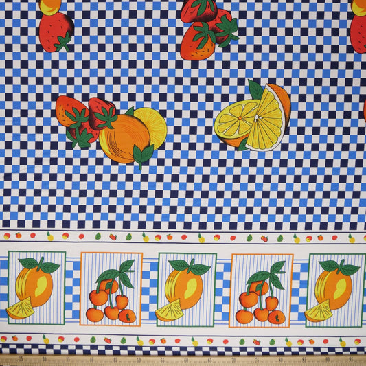 MANTELERIA ESTAMPADA AZUL ECLIPSE CUADRILLE FRUTAL