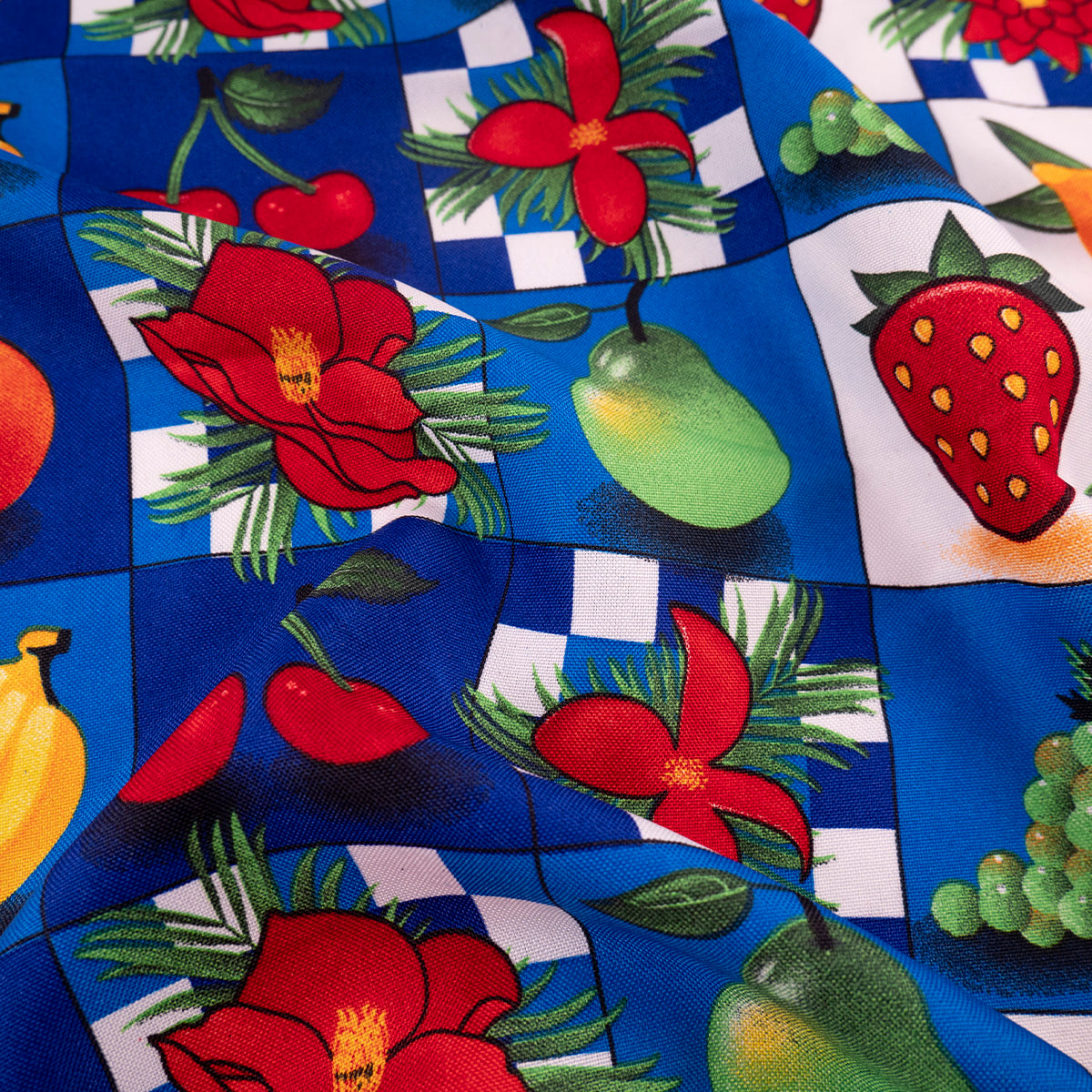 MANTELERIA ESTAMPADA AZUL OLIMPIA FRUTAS