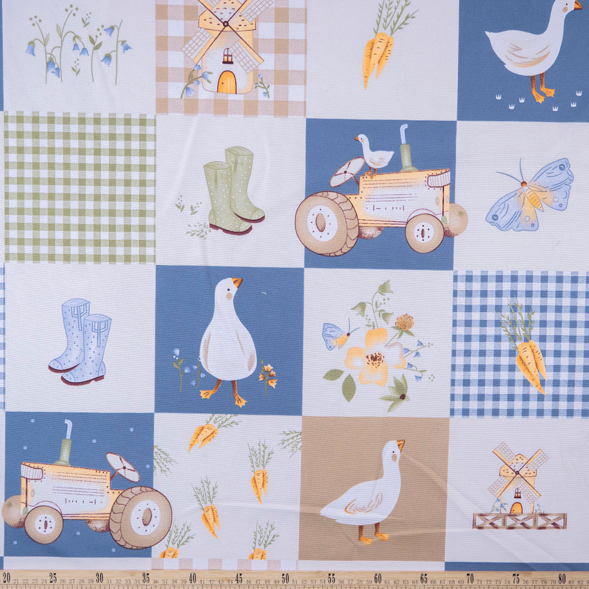 MANTELERIA ESTAMPADA MARRON ARMINO PATCHWORK