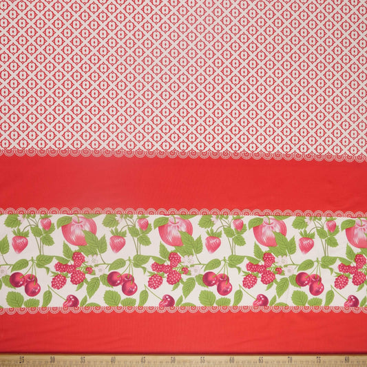 MANTELERIA ESTAMPADA ROJO NARANJA COM GUARDAS