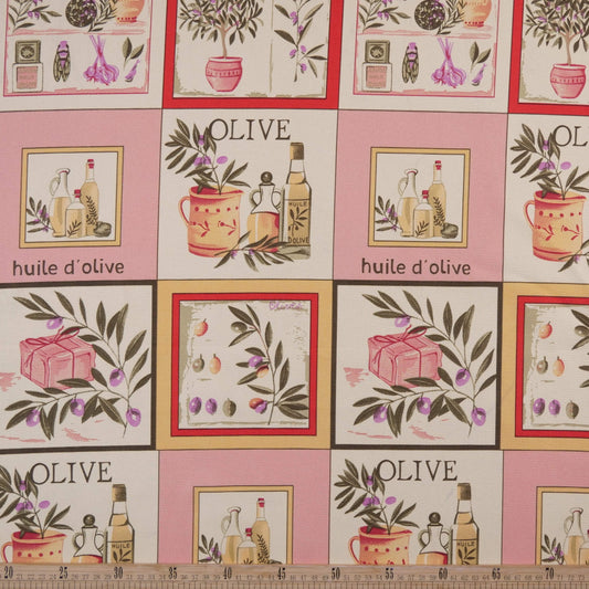 MANTELERIA ESTAMPADO ROSA TROPICAL RUSTICO PROVENZAL FRANCES