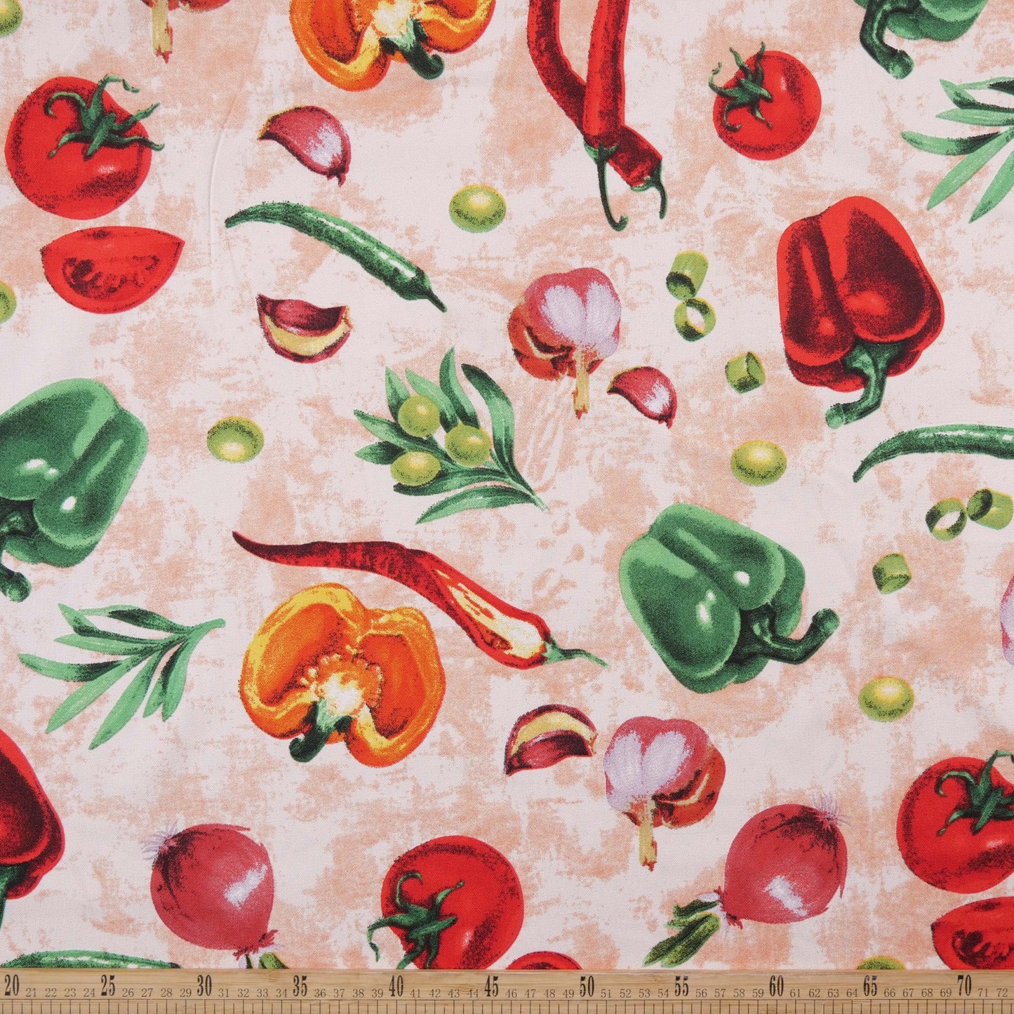 MANTELERIA ESTAMPADO SALMON ANTIGUO VERDURAS