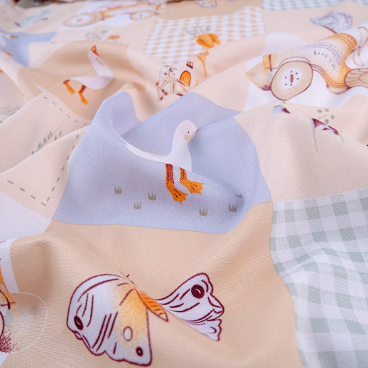 MANTELERIA ESTAMPADA SALMON BELLINI PATCHWORK