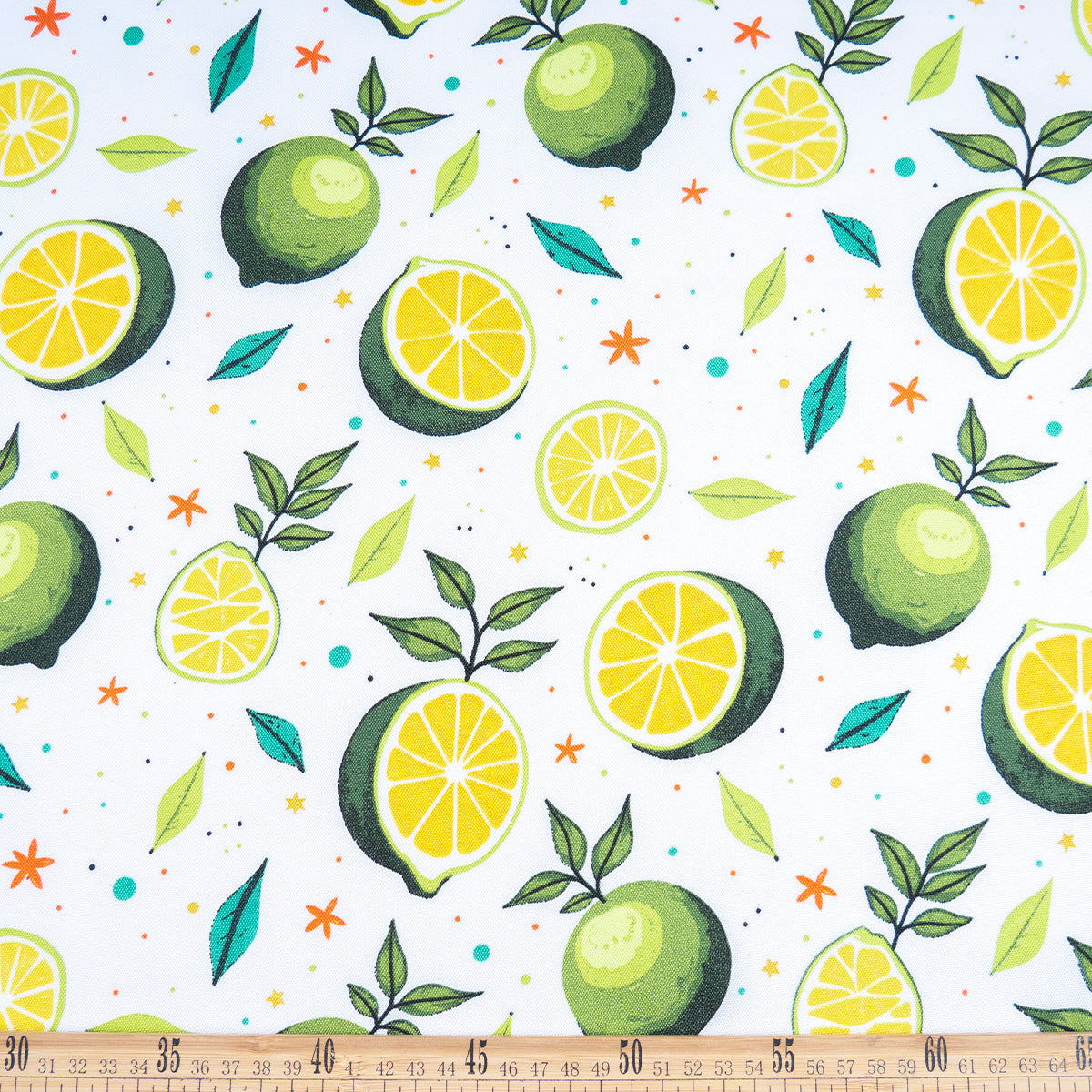 MANTELERIA ESTAMPADO BLANCO BRILLANTE LIMONES