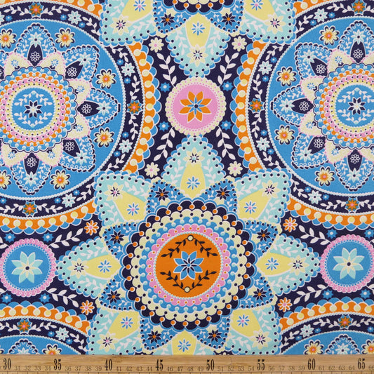 MANTELERIA ESTAMPADO AZUL ECLIPSE TOTAL MANDALA