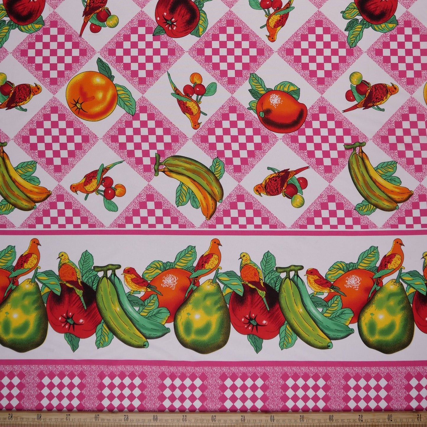 MANTELERIA ESTAMPADA FUCSIA REMOLACHA FRUTAL