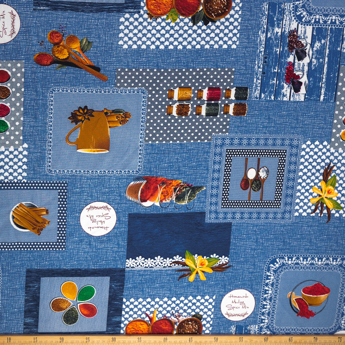MANTELERIA ESTAMPADO AZUL ULTRAMARINO