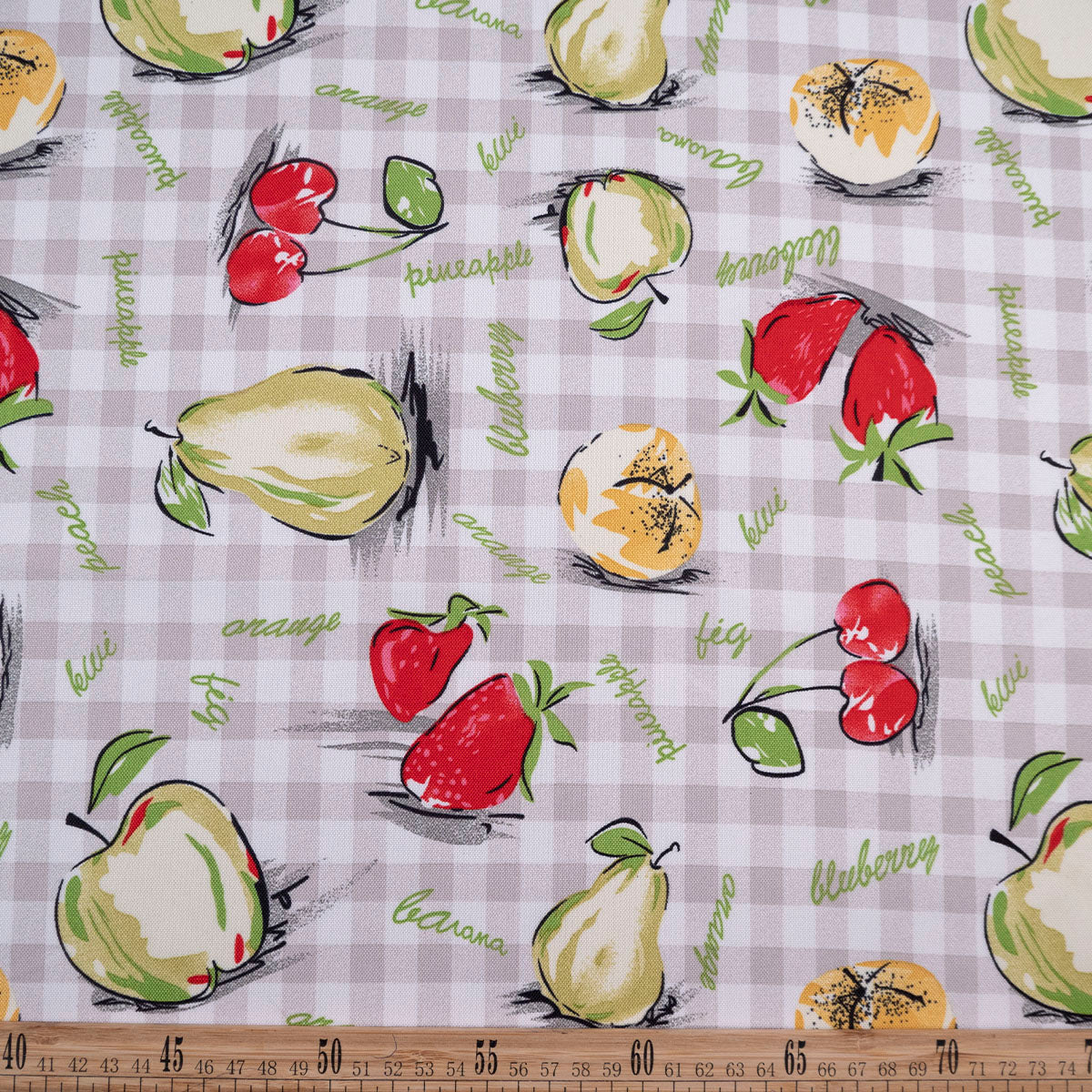 MANTELERIA ESTAMPADA GRIS ALLOY FRUTAL