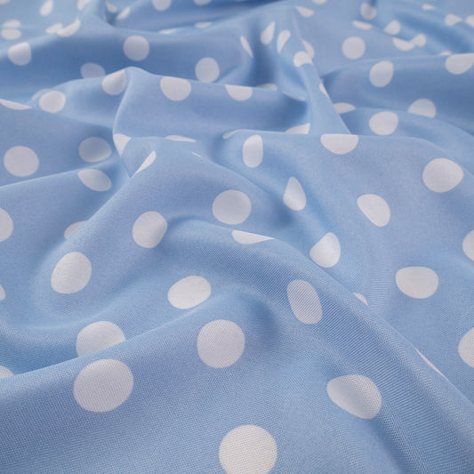 MANTELERIA ESTAMPADA AZUL ULTRAMARINO CON MOTAS