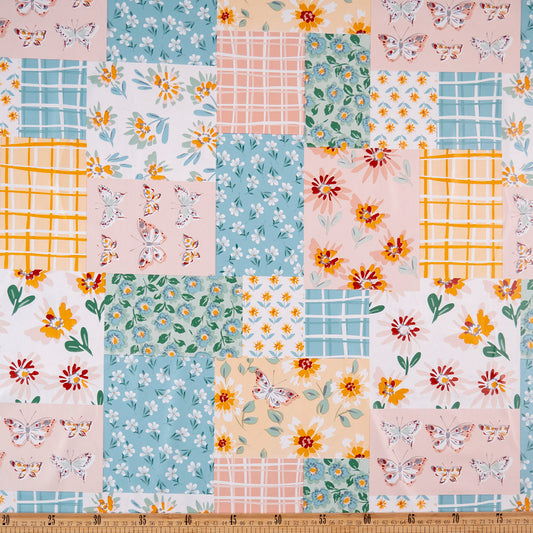 PVC DOBLE ESTAMPADO CELESTE CASHMERE PATCHWORK