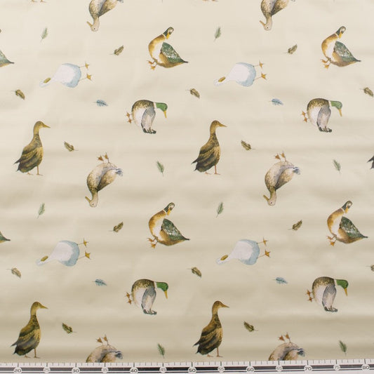 PVC DOBLE ESTAMPADO AMARILLO CERA PATOS Y GANZOS