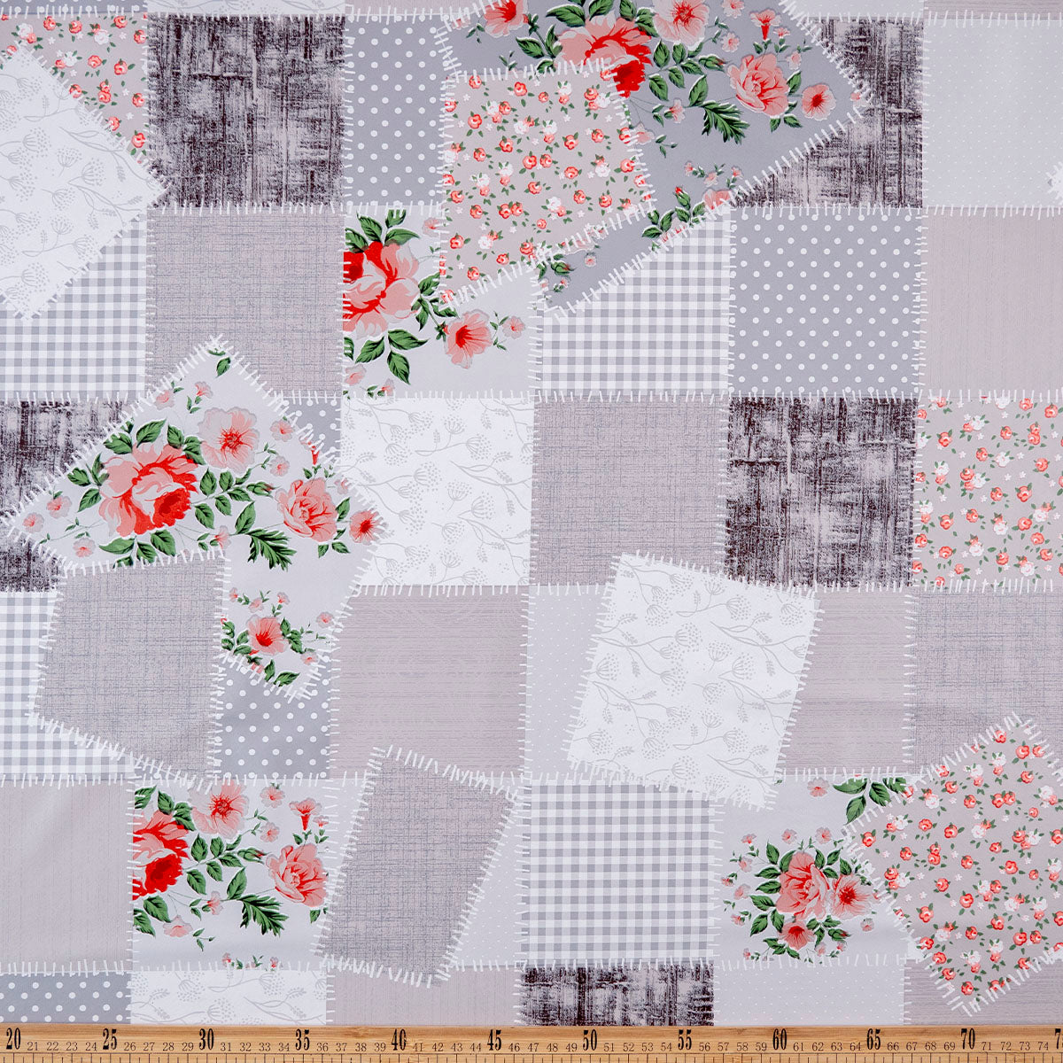 PVC DOBLE ESTAMPADO GRIS ALLOY PATCHWORK