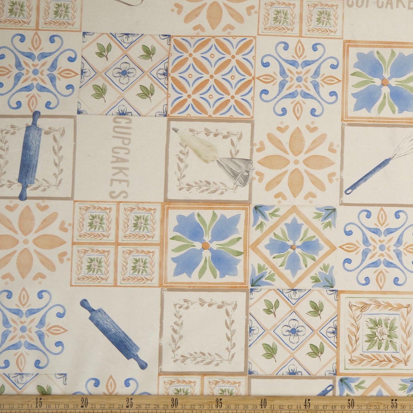 PVC DOBLE ESTAMPADO BLANCO PAPIRO AZULEJOS